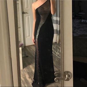 black sparkle prom dress